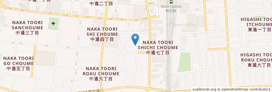 Mapa de ubicacion de アキタスクエア en Japonya, 秋田県, 秋田市.