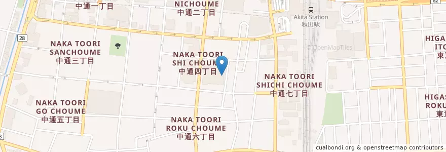 Mapa de ubicacion de 市場 ふうふうあん en 日本, 秋田県, 秋田市.