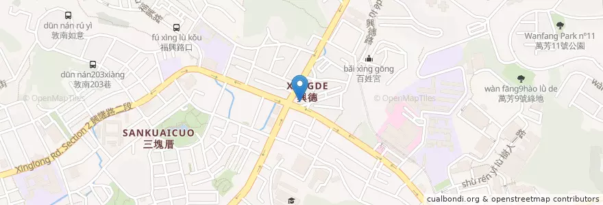 Mapa de ubicacion de KFC en تایوان, 新北市, تایپه, 文山區.