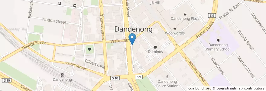 Mapa de ubicacion de ANZ en Avustralya, Victoria, City Of Greater Dandenong.