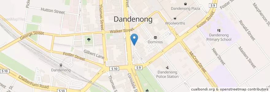 Mapa de ubicacion de Dandenong City Clinic en Australia, Victoria, City Of Greater Dandenong.