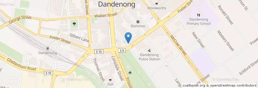 Mapa de ubicacion de Lakhsmi Vilas en Австралия, Виктория, City Of Greater Dandenong.