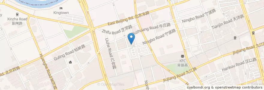 Mapa de ubicacion de 肥汁米蘭小鍋米線 en Китай, Шанхай, Хуанпу.