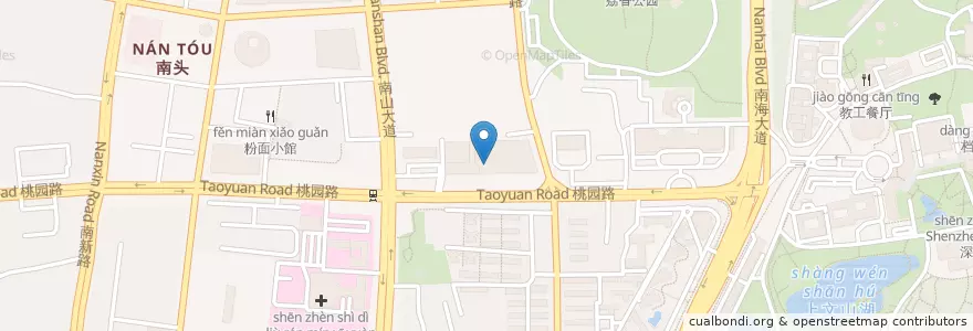 Mapa de ubicacion de 汉堡王 en 중국, 광둥성, 선전시, 南山区, 南头街道.