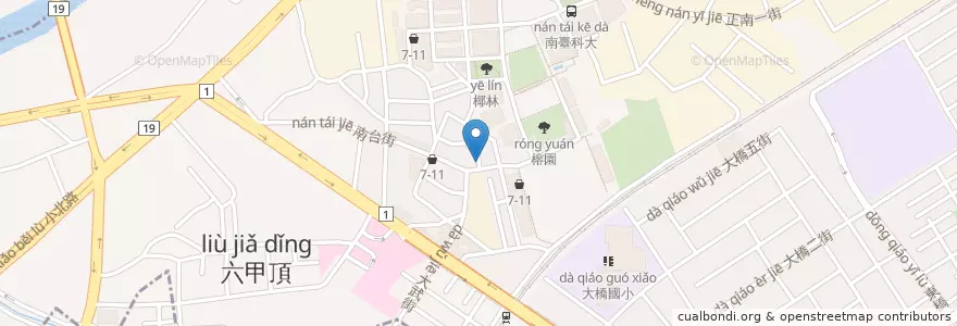 Mapa de ubicacion de 咖哩媽媽 en Taiwan, Tainan, Yongkang District.