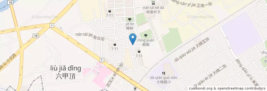 Mapa de ubicacion de 日船 章魚小丸子 en 台湾, 台南市, 永康区.