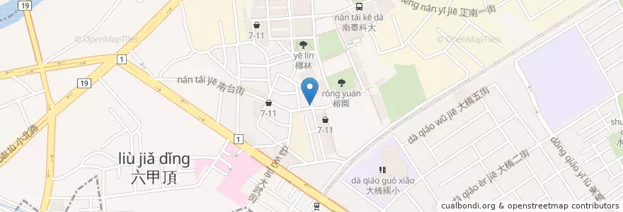 Mapa de ubicacion de 蜜汁燒烤 en تايوان, تاينان, 永康區.
