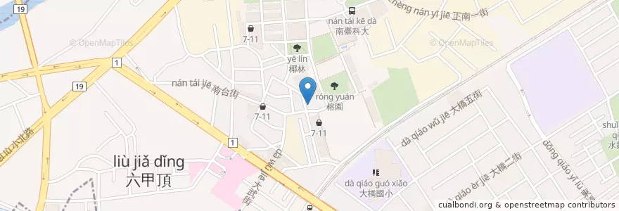 Mapa de ubicacion de 鼎旺餐飲 en 台湾, 台南市, 永康区.