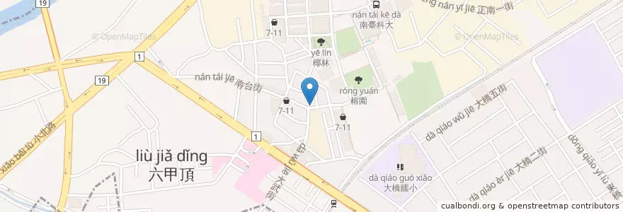 Mapa de ubicacion de 小麻雀餐飲 en 臺灣, 臺南市, 永康區.