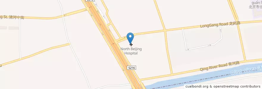 Mapa de ubicacion de North Beijing Hospital en China, Peking, Hebei, 海淀区.
