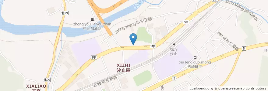 Mapa de ubicacion de 汐止郵局(已搬遷停止服務) en تايوان, تايبيه الجديدة, 汐止區.