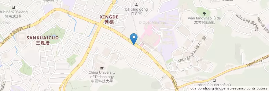 Mapa de ubicacion de 吉野家 en Tayvan, 新北市, Taipei, 文山區.
