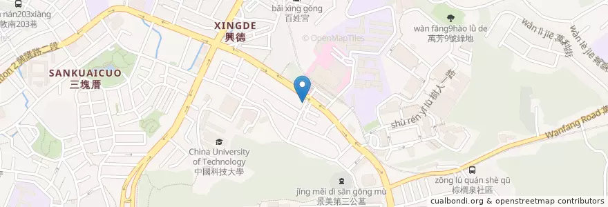 Mapa de ubicacion de 歐樹小廚 en Tayvan, 新北市, Taipei, 文山區.