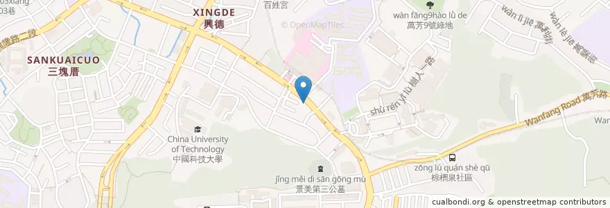 Mapa de ubicacion de 胖老爹炸雞 en Tayvan, 新北市, Taipei, 文山區.