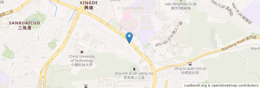 Mapa de ubicacion de 漢林早餐店 en Tayvan, 新北市, Taipei, 文山區.