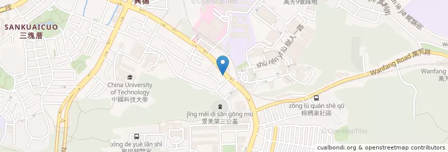 Mapa de ubicacion de 欣林鐵板燒 en 臺灣, 新北市, 臺北市, 文山區.