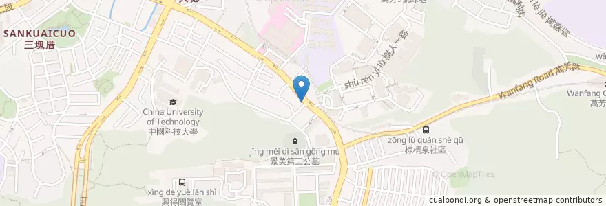 Mapa de ubicacion de 香港珍園燒臘店 en 臺灣, 新北市, 臺北市, 文山區.