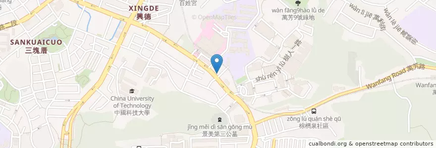 Mapa de ubicacion de 85度C en 台湾, 新北市, 台北市, 文山区.