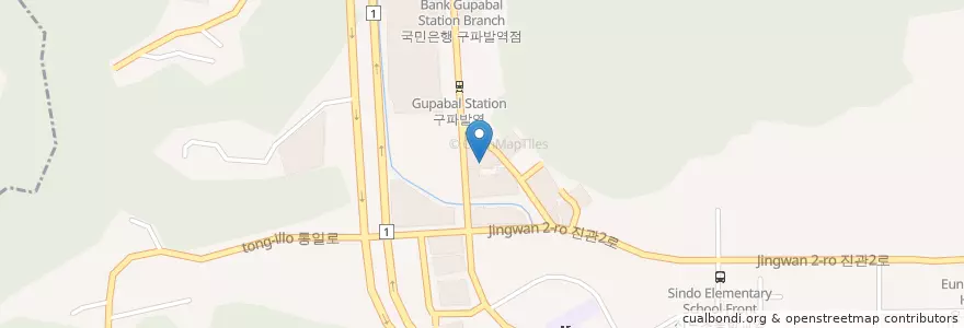 Mapa de ubicacion de NH농협은행 구파발지점 en Corea Del Sud, Seul, 은평구, 진관동.
