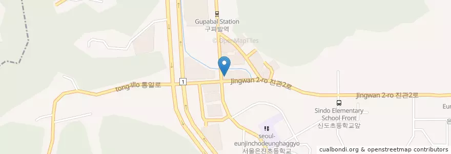 Mapa de ubicacion de 우리은행 은평뉴타운지점 en Corea Del Sud, Seul, 은평구, 진관동.