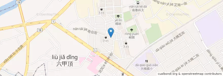 Mapa de ubicacion de 麻辣關東煮 en 臺灣, 臺南市, 永康區.