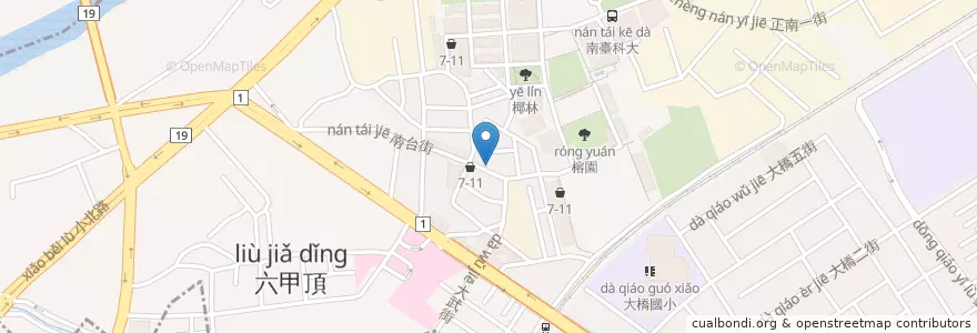 Mapa de ubicacion de 摩爾義式料理 en Тайвань, Тайнань, 永康區.