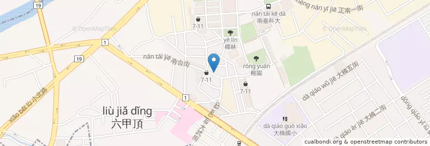 Mapa de ubicacion de 吃貨販賣所 en Taïwan, Tainan, District De Yongkang.