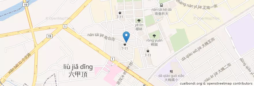 Mapa de ubicacion de 吉品牛肉麵 en 臺灣, 臺南市, 永康區.