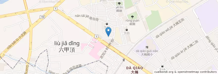 Mapa de ubicacion de Pizza Bar en 臺灣, 臺南市, 永康區.