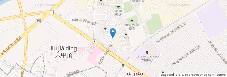 Mapa de ubicacion de 秘密雞地鹽水雞 en 臺灣, 臺南市, 永康區.