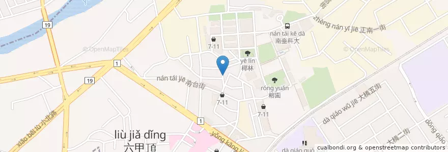 Mapa de ubicacion de 沛修思人文咖啡 en Тайвань, Тайнань, 永康區.