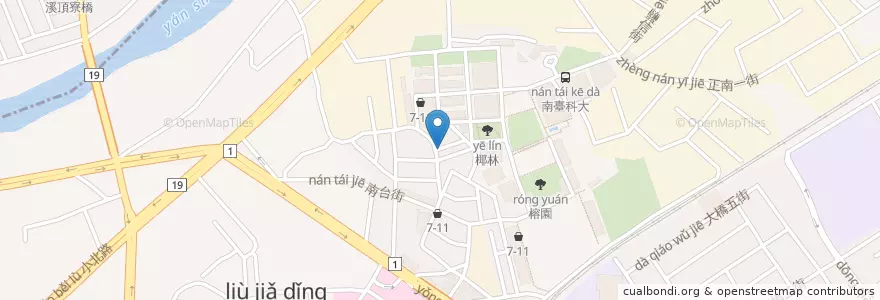 Mapa de ubicacion de 陽光早餐屋 en Taiwan, 臺南市, 永康區.