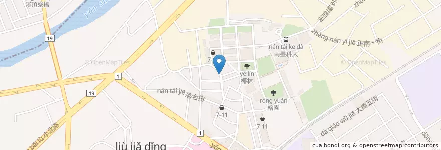 Mapa de ubicacion de 南台肉棕の家 en 臺灣, 臺南市, 永康區.