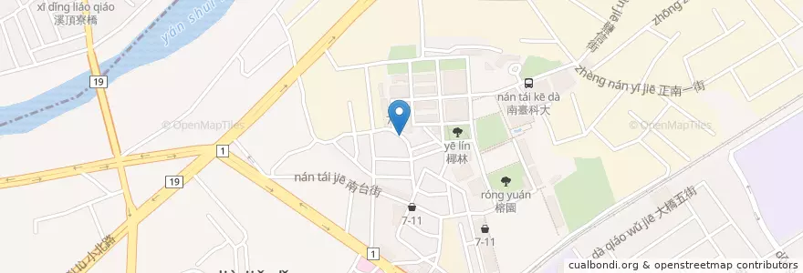 Mapa de ubicacion de 品味快餐 en Taiwán, 臺南市, 永康區.