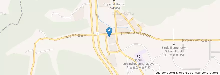 Mapa de ubicacion de 호담한의원 en Zuid-Korea, Seoel, 은평구, 진관동.
