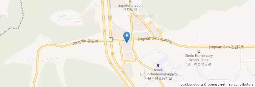 Mapa de ubicacion de 연세우리치과의원 en Corée Du Sud, Séoul, 은평구, 진관동.