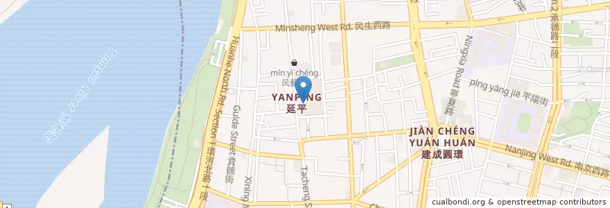 Mapa de ubicacion de 大稻埕戲苑 en 臺灣, 新北市, 臺北市.