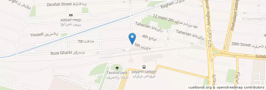 Mapa de ubicacion de کیوسک پلیس en Иран, Тегеран, شهرستان تهران, Тегеран, بخش مرکزی شهرستان تهران.