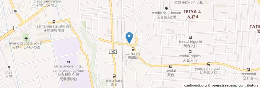 Mapa de ubicacion de 座間駅前交番 en Giappone, Prefettura Di Kanagawa, 座間市.