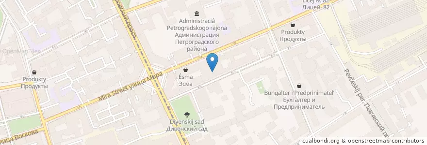 Mapa de ubicacion de Старварим en Russie, District Fédéral Du Nord-Ouest, Oblast De Léningrad, Saint-Pétersbourg, Петроградский Район, Посадский Округ.
