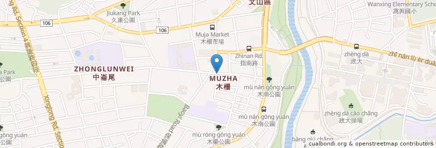 Mapa de ubicacion de 海天小館 en Tayvan, 新北市, Taipei, 文山區.