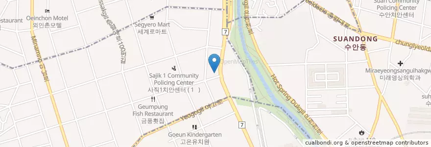 Mapa de ubicacion de S-Oil en 韩国/南韓, 釜山, 東萊區.
