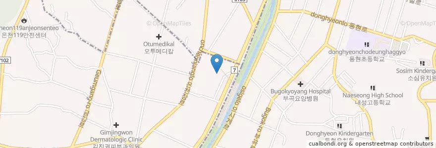 Mapa de ubicacion de Vips en Zuid-Korea, Busan, 금정구, 동래구, 부곡동.