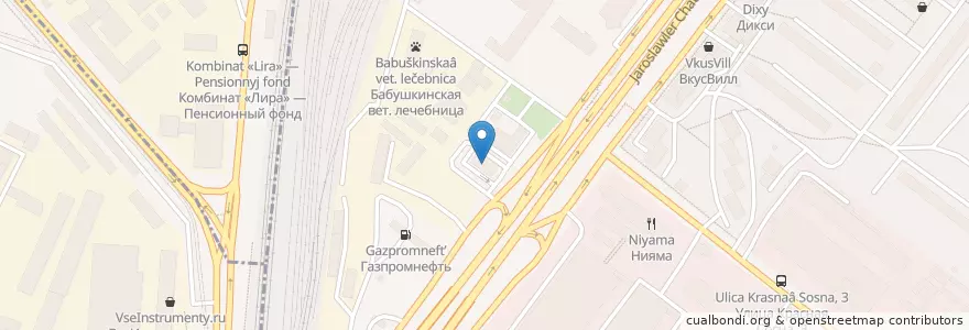 Mapa de ubicacion de McDonald's en Russia, Central Federal District, Moscow, North-Eastern Administrative Okrug, Yaroslavsky District.