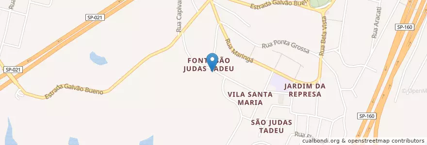 Mapa de ubicacion de Assembléia de Deus en 브라질, 남동지방, 상파울루, Região Geográfica Intermediária De São Paulo, Região Metropolitana De São Paulo, Região Imediata De São Paulo, São Bernardo Do Campo.