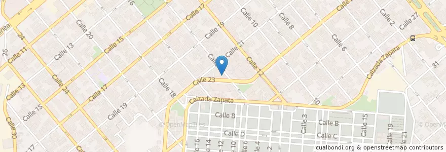 Mapa de ubicacion de El Rápido en کوبا, La Habana, Plaza De La Revolución.