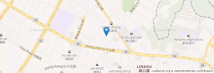Mapa de ubicacion de 芳鄰 包子饅頭 en Taiwan, 新北市, 林口區.