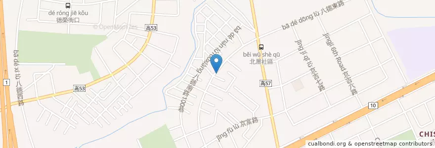 Mapa de ubicacion de 青島餃子 en تايوان, كاوهسيونغ, 仁武區.