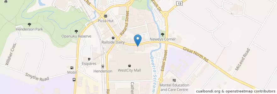Mapa de ubicacion de Jorges Grill en Neuseeland, Auckland, Henderson-Massey.