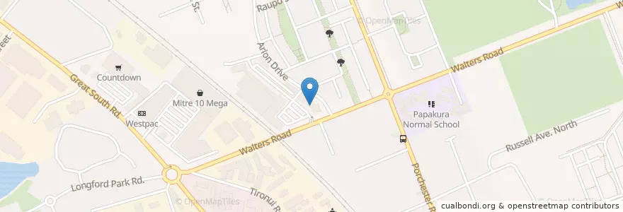 Mapa de ubicacion de Takanini Medical Centre en New Zealand / Aotearoa, Auckland, Papakura.
